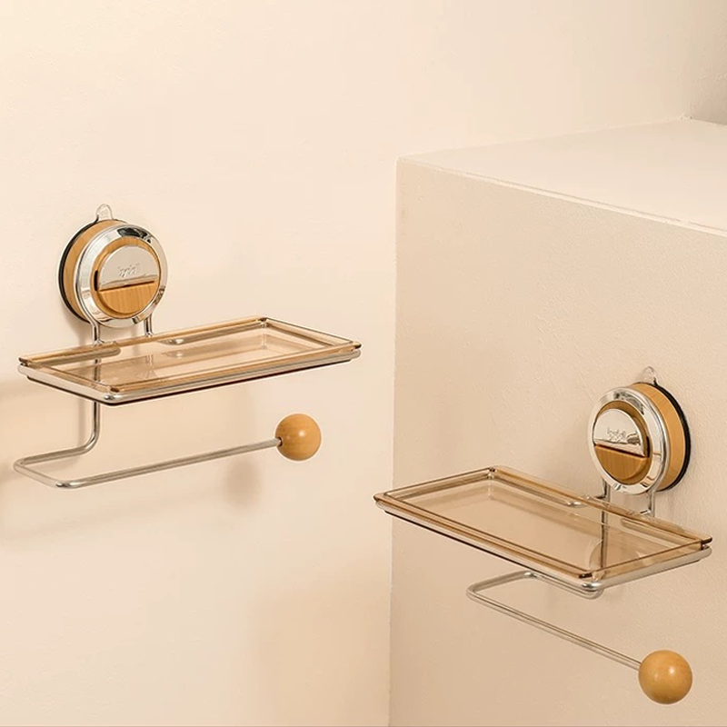No‑Drill Suction Toilet Paper Holder