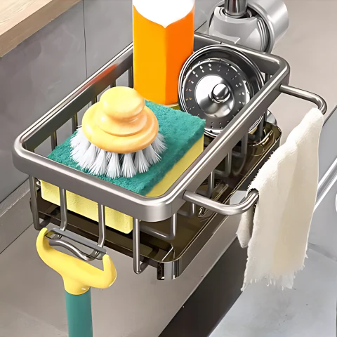 SpaceSaver - Quick-Dry Sink Storage Basket | Maximizes Kitchen Organization