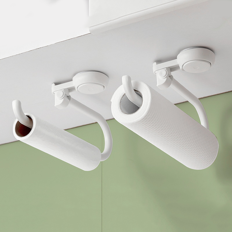 No‑Drill Suction Toilet Paper Holder