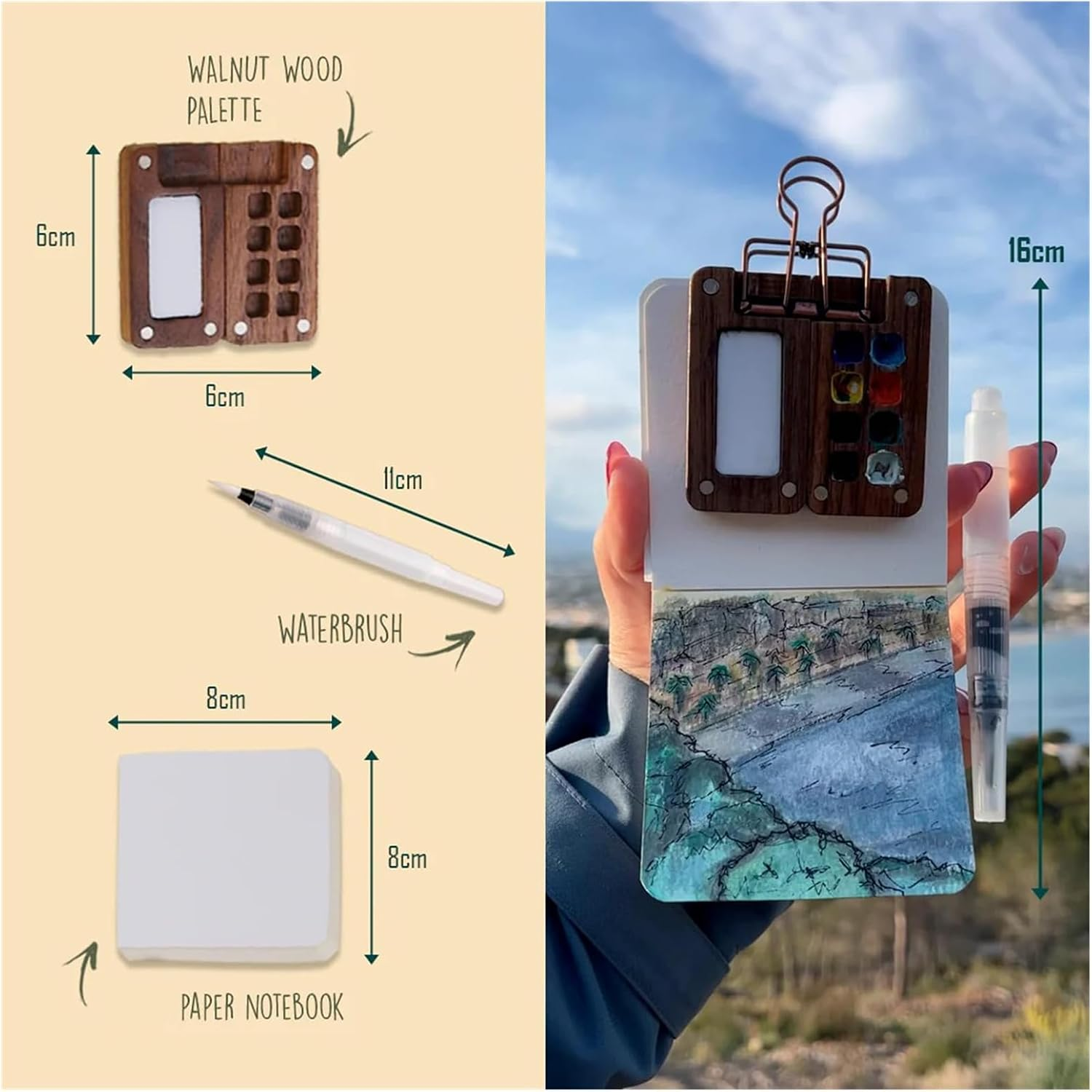 Mini Watercolour Painting Kit