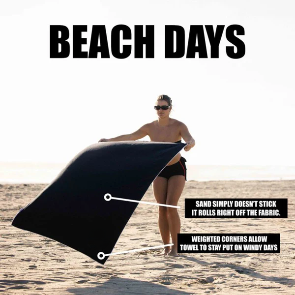 Magnetic Corner Sand‑Resistant Beach Towel