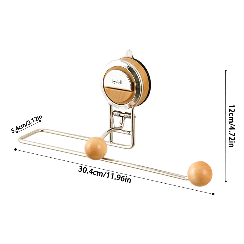 No‑Drill Suction Toilet Paper Holder