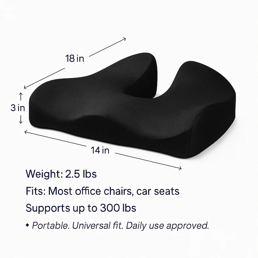 Orthopedic Comfort Cushion for Tailbone & Posture Support