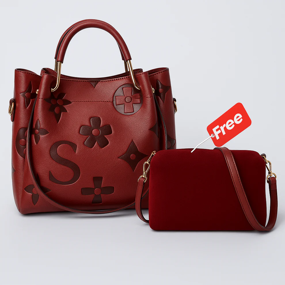 Baroque Flora Embossed Leather Tote