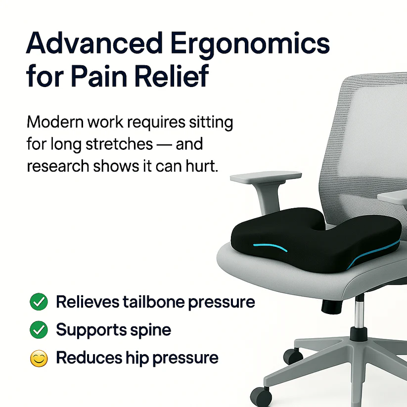 Orthopedic Comfort Cushion for Tailbone & Posture Support