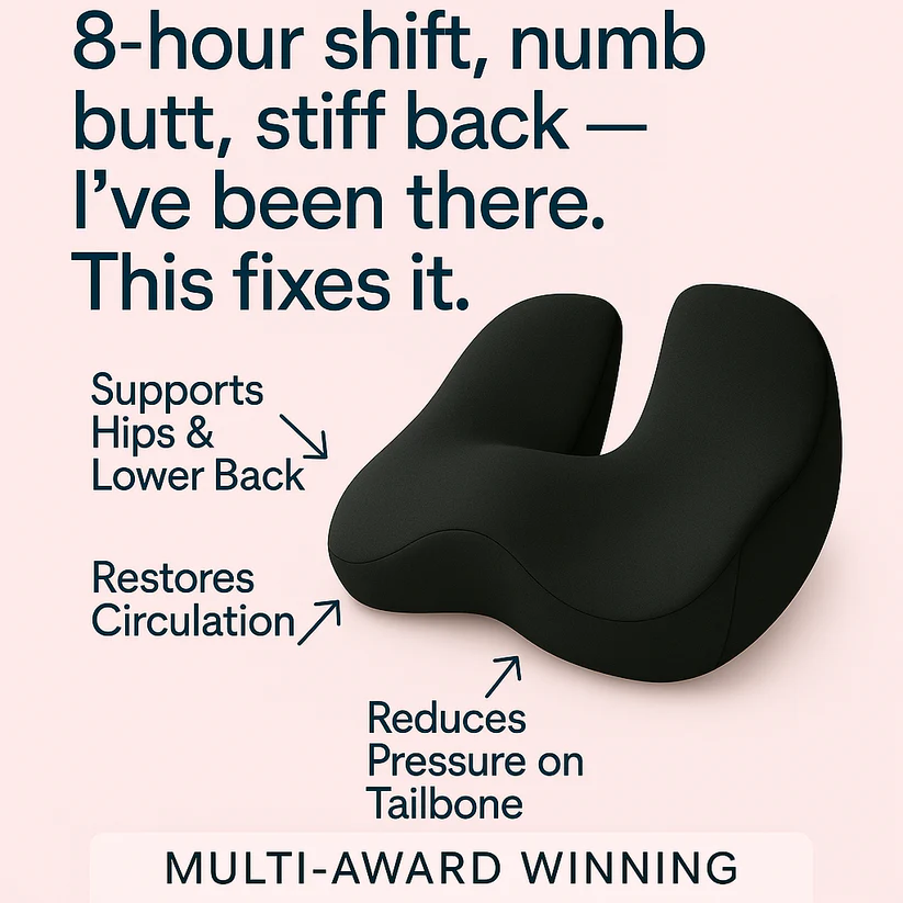 Orthopedic Comfort Cushion for Tailbone & Posture Support