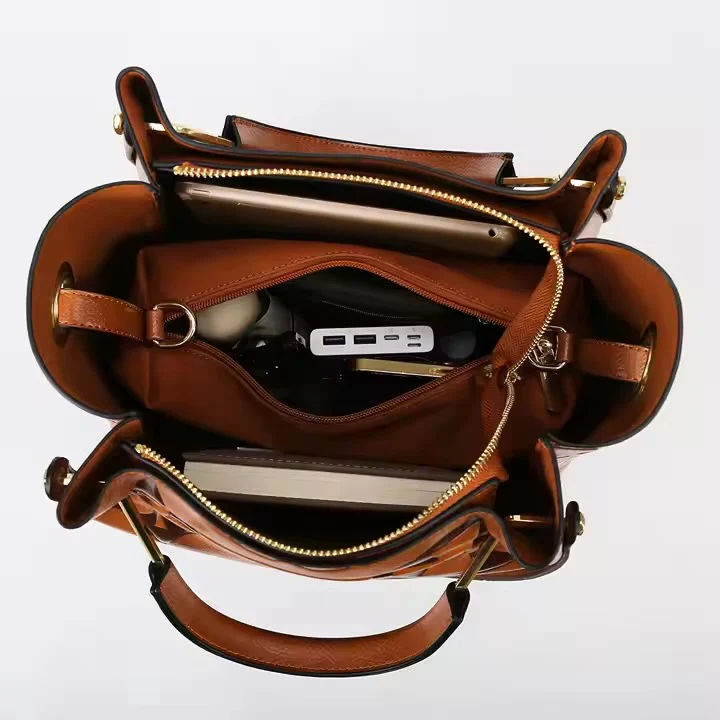 Baroque Flora Embossed Leather Tote