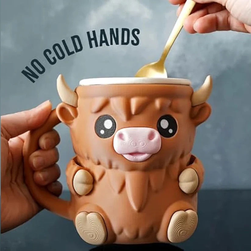 Highland Cow Ice Cream Pint Holder