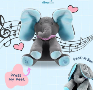 Adorable Peek A Boo Talking Elephant