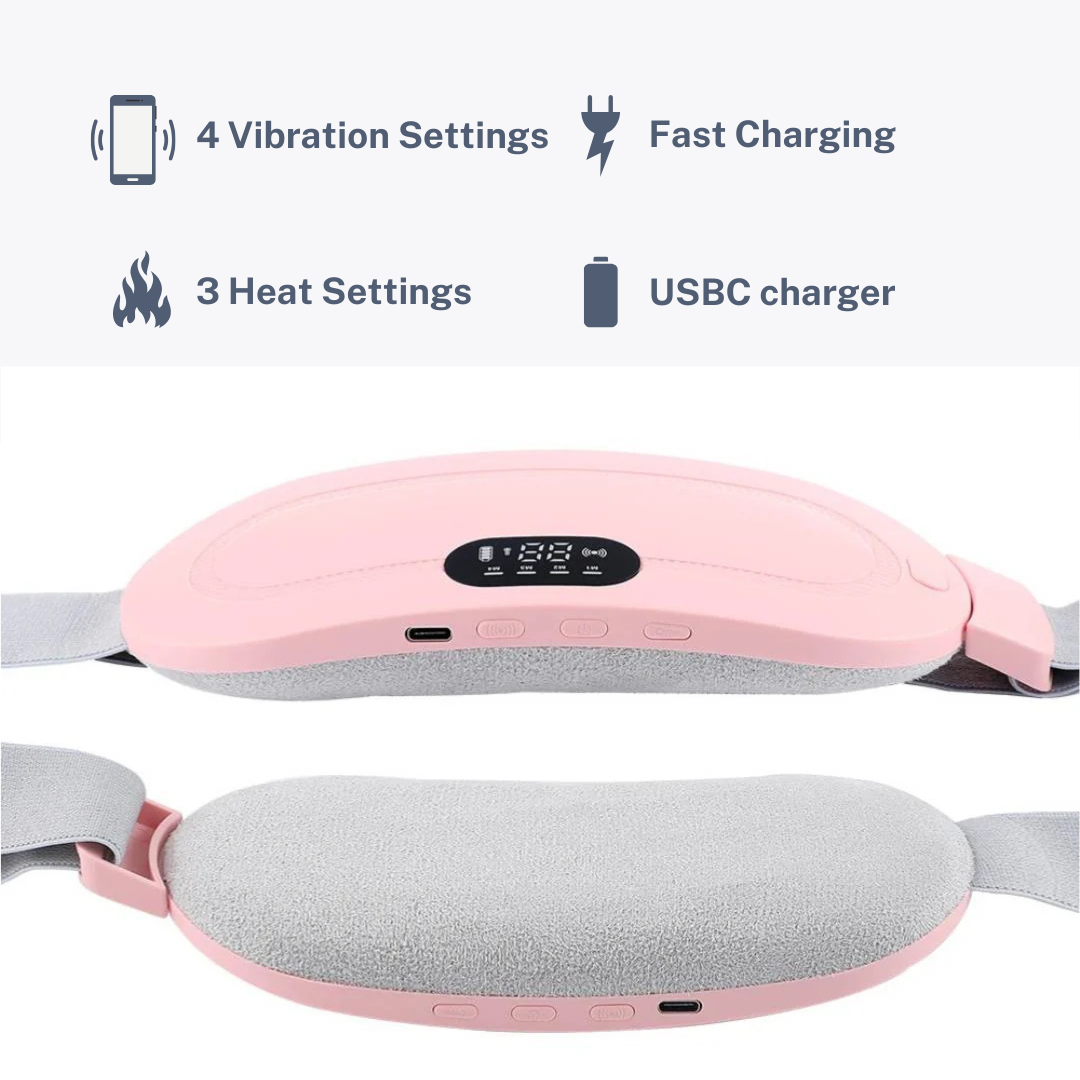 Cordless Heat Vibration Cramp Belt