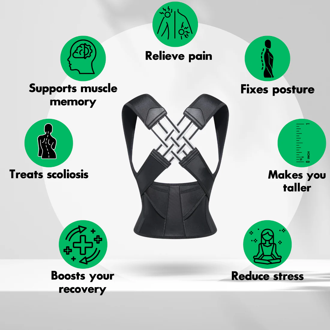 Instant Posture Corrector | Adjustable, Comfortable & Pain-Relieving