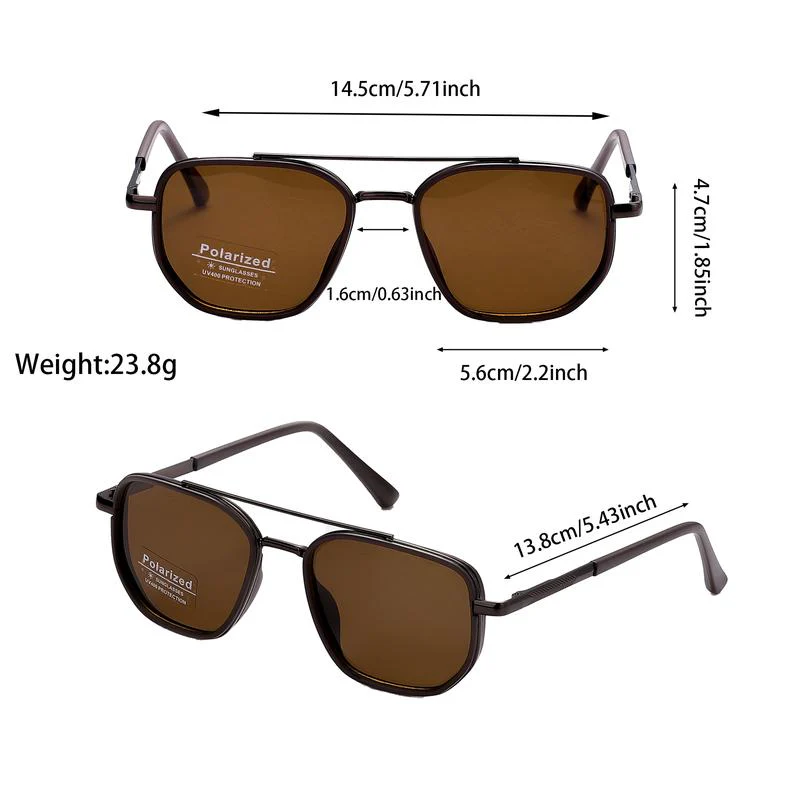 Stylish Polarized Dual-Bridge Sunglasses