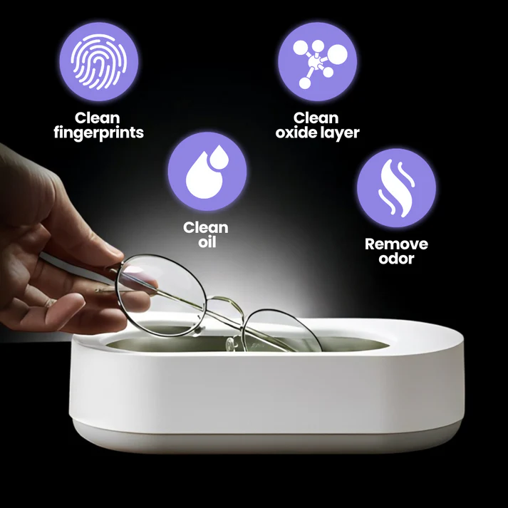 PureShine Ultrasonic Glasses Cleaner | Effortless, Streak-Free Clarity