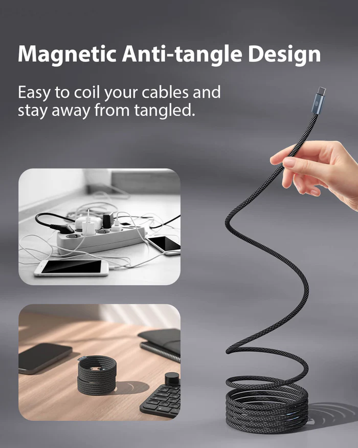 Magnetic Anti-Tangle Charging Cable