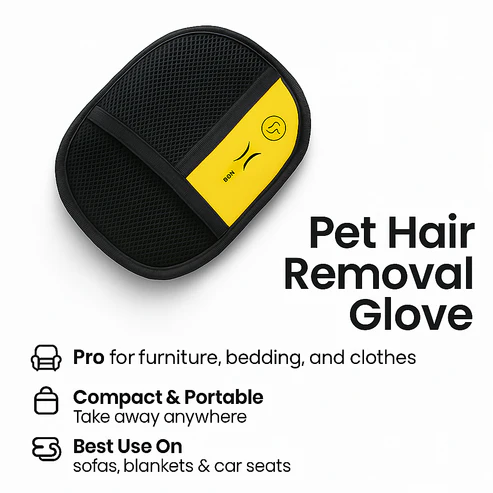 Efficient Double-Sided Pet Hair Removal Gloves