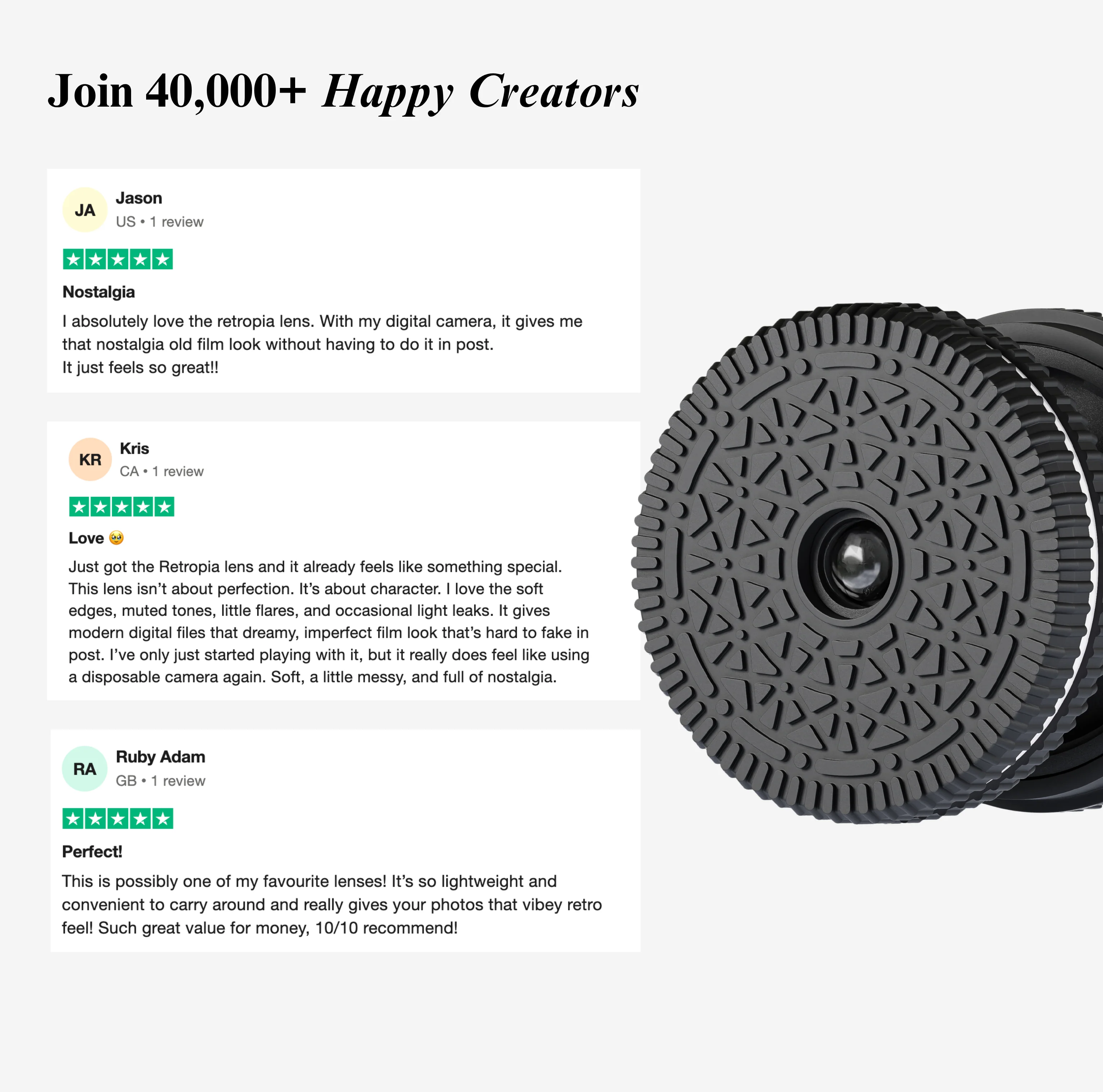 Reimagined Vintage Film-Style Camera Lens