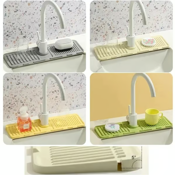Durable Faucet Guard & Draining Mat