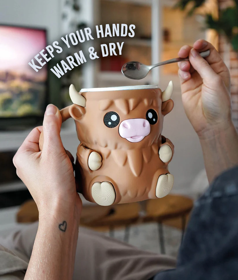 Highland Cow Ice Cream Pint Holder
