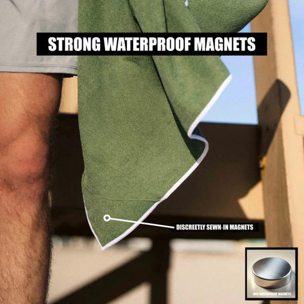 Magnetic Corner Sand‑Resistant Beach Towel