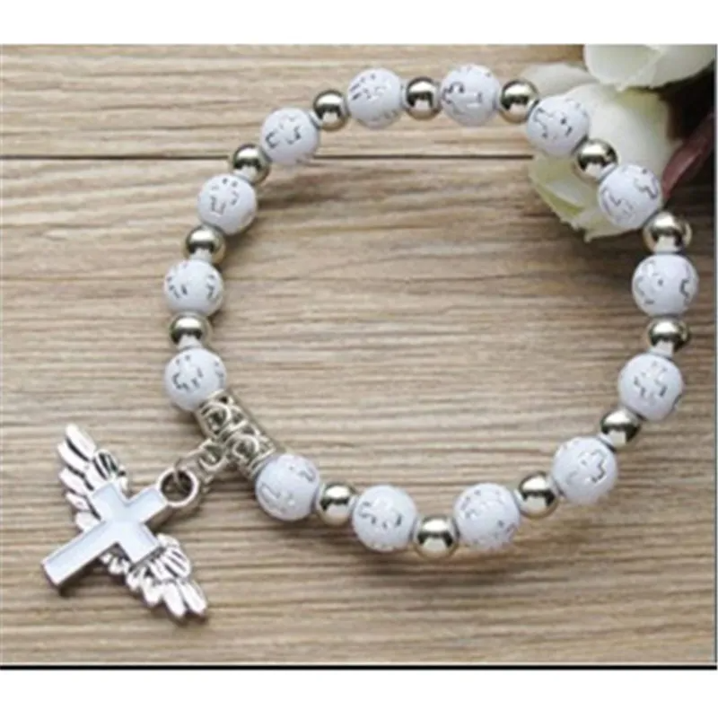 Angel Wing Cross Bracelet