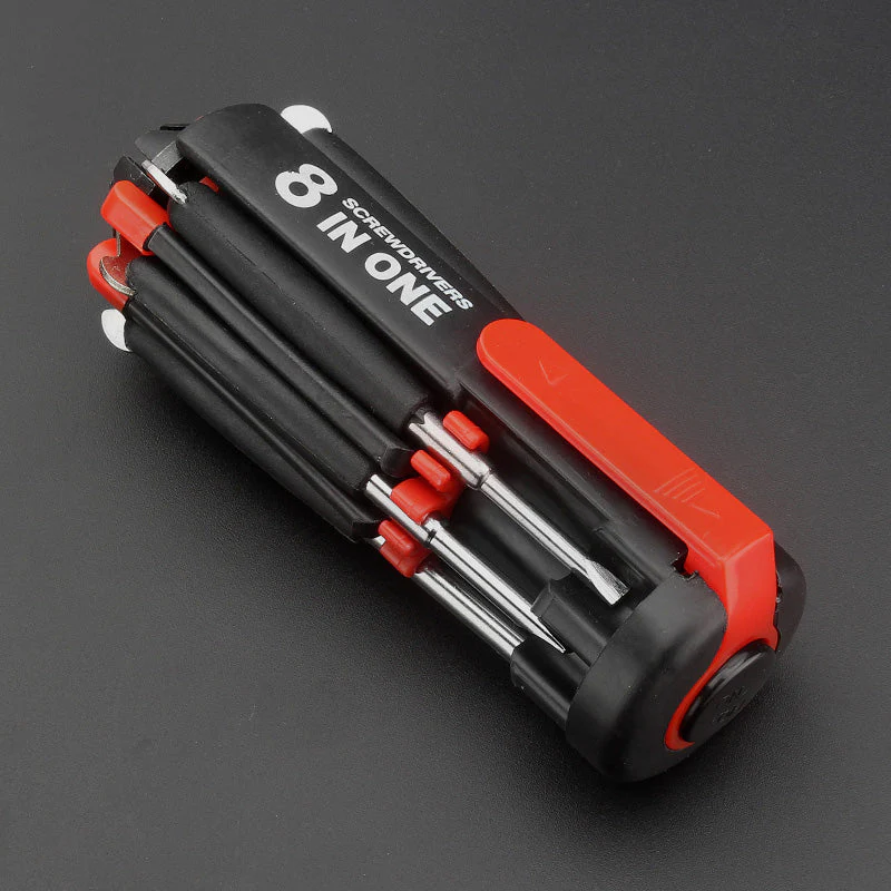 8-in-1 Screwdriver Tool with Worklight and Flashlight