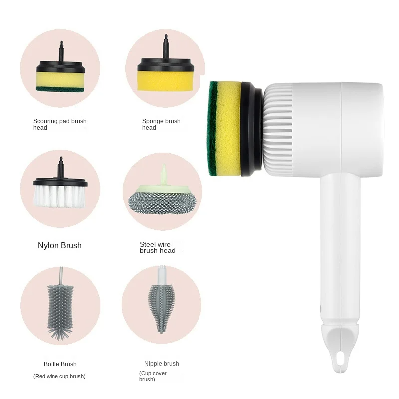 Rotating Dish Cleaning Brush With 6 Heads