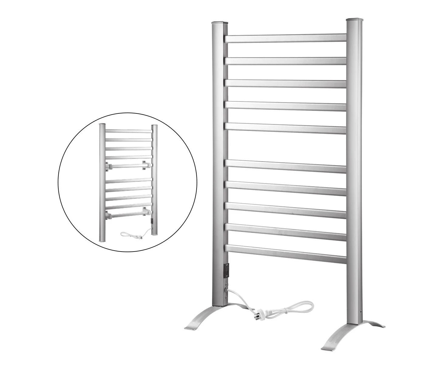 10-Bar Electric Heated Drying Towel Rack