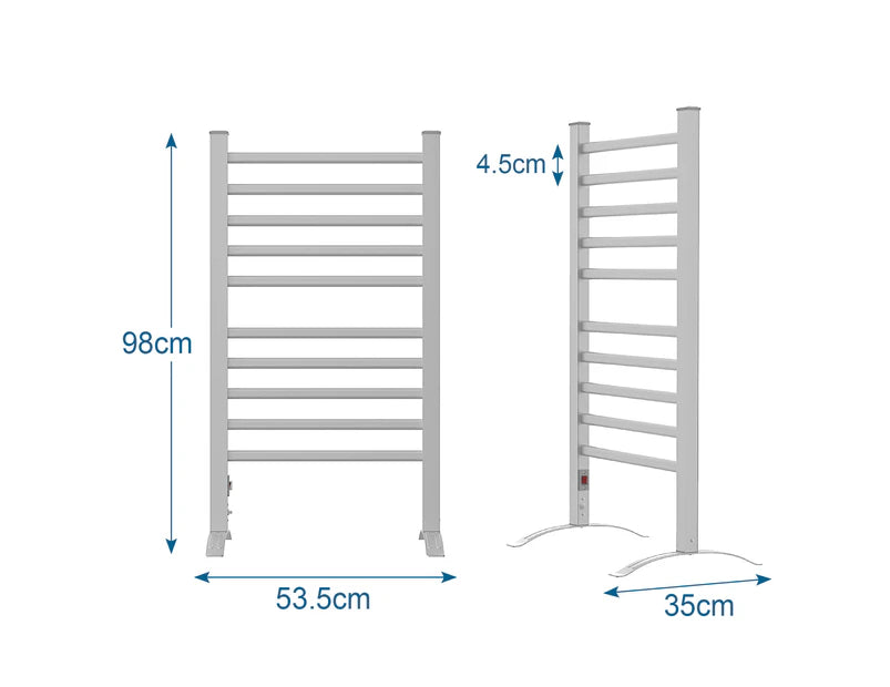 10-Bar Electric Heated Drying Towel Rack