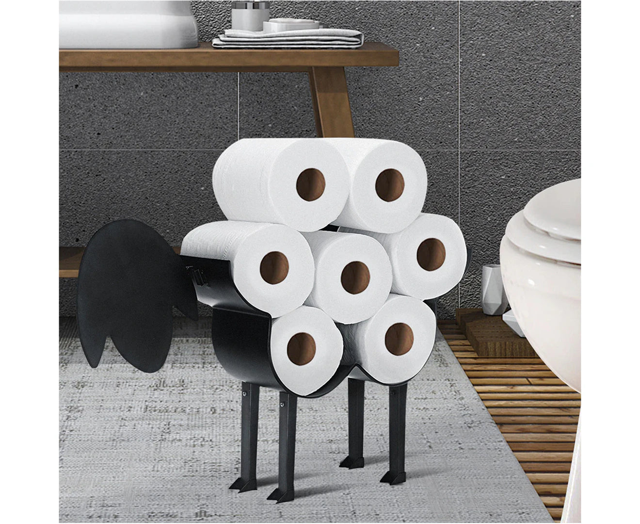 Toilet Paper Holder Bathroom Organizer