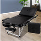 Portable Aluminium 3-Fold Massage Table - 75cm Black Beauty Bed