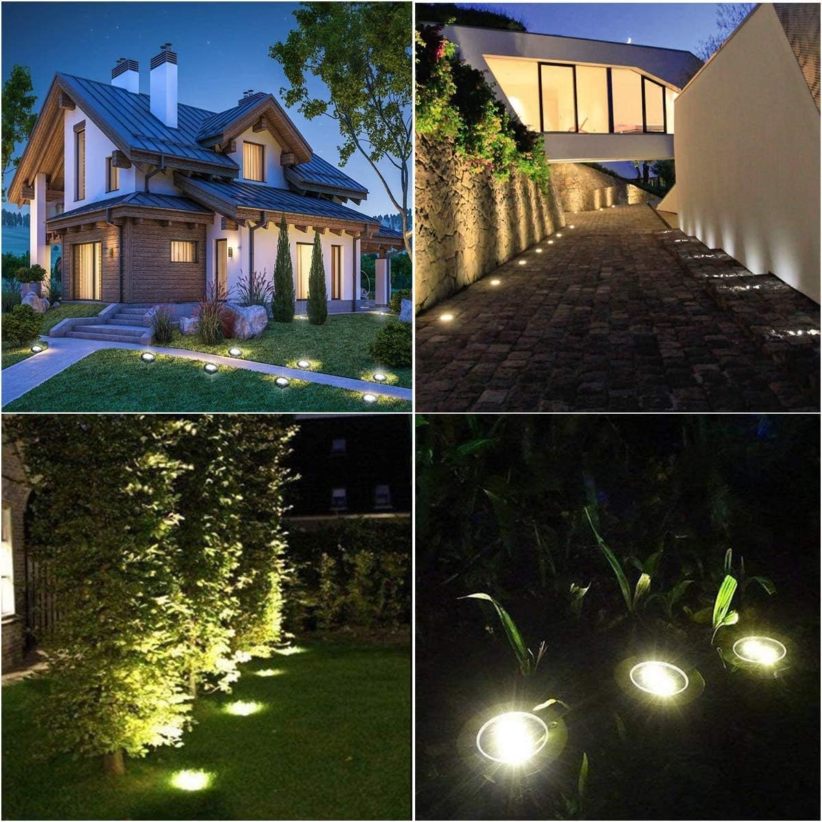 12 Pack Waterproof Solar Ground Lights