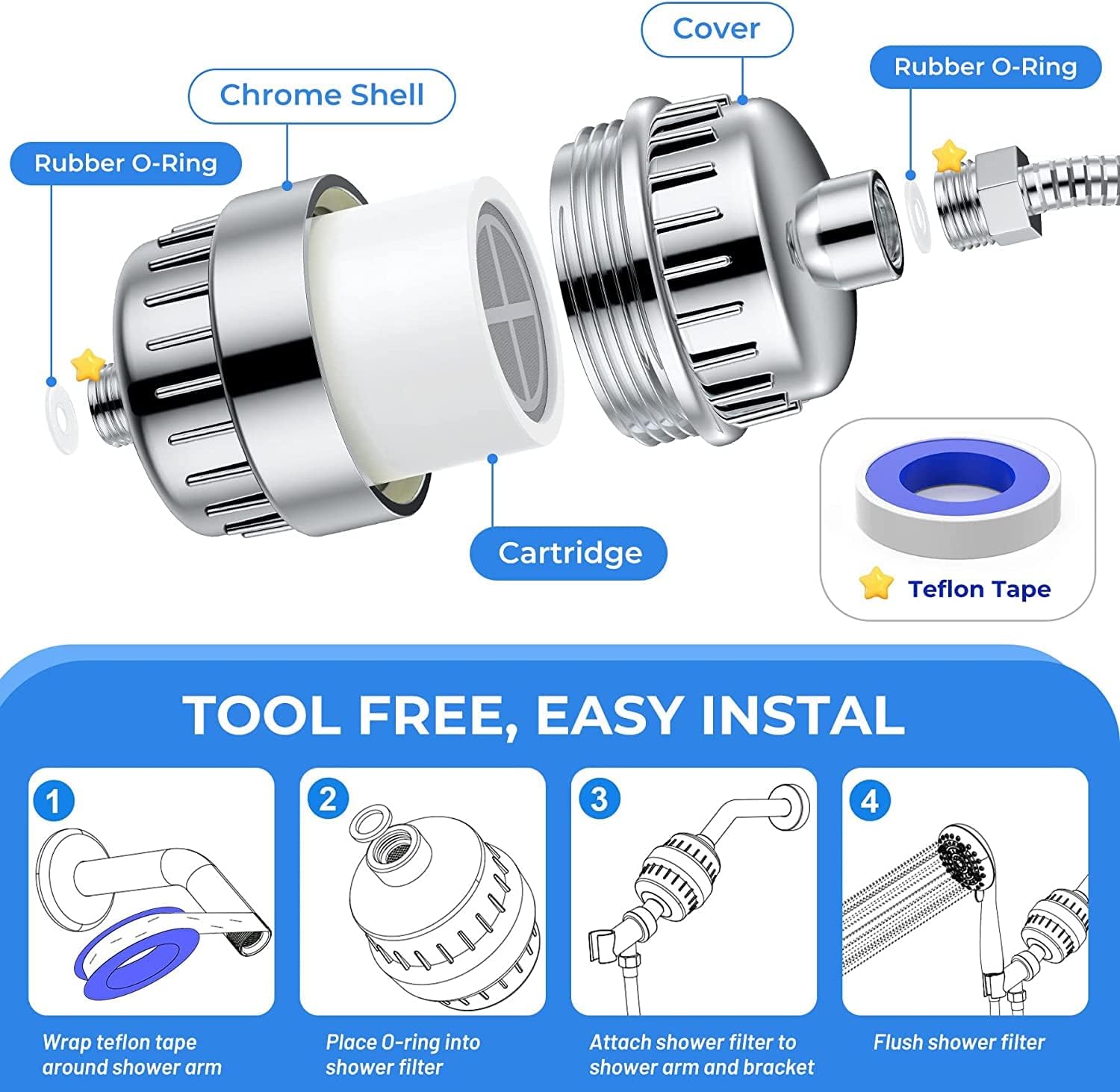 Replaceable Shower Water Filter