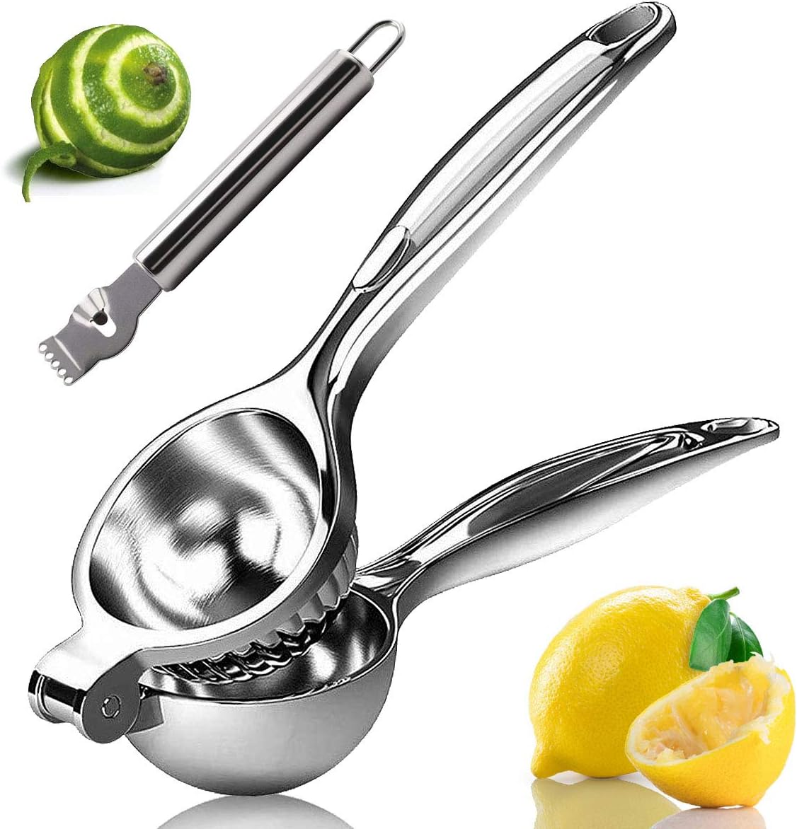 Stainless Steel Lemon Squeezer Juicer Set with Zester