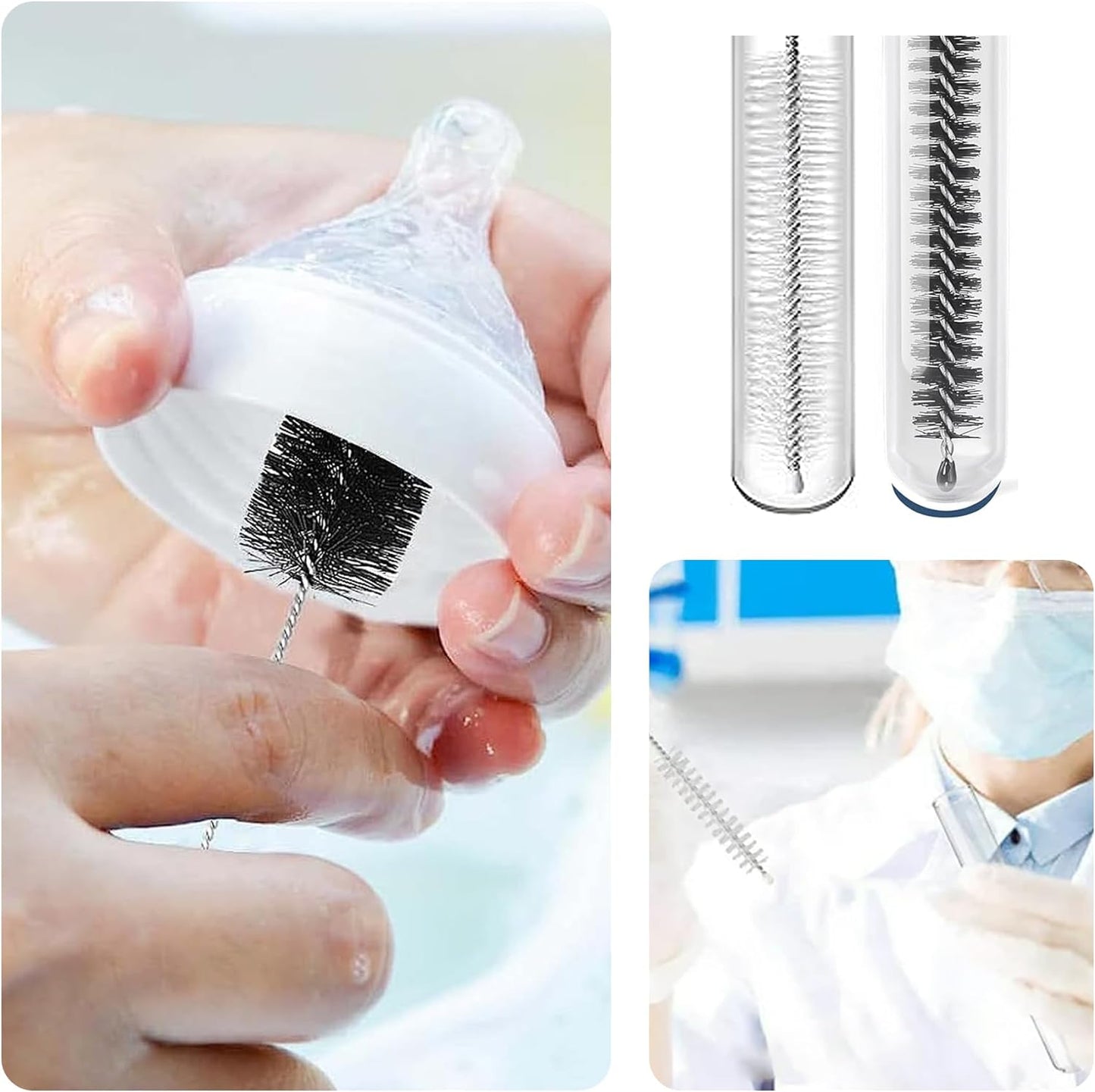 10 pcs Cleaning Brushes Set with Protective Design