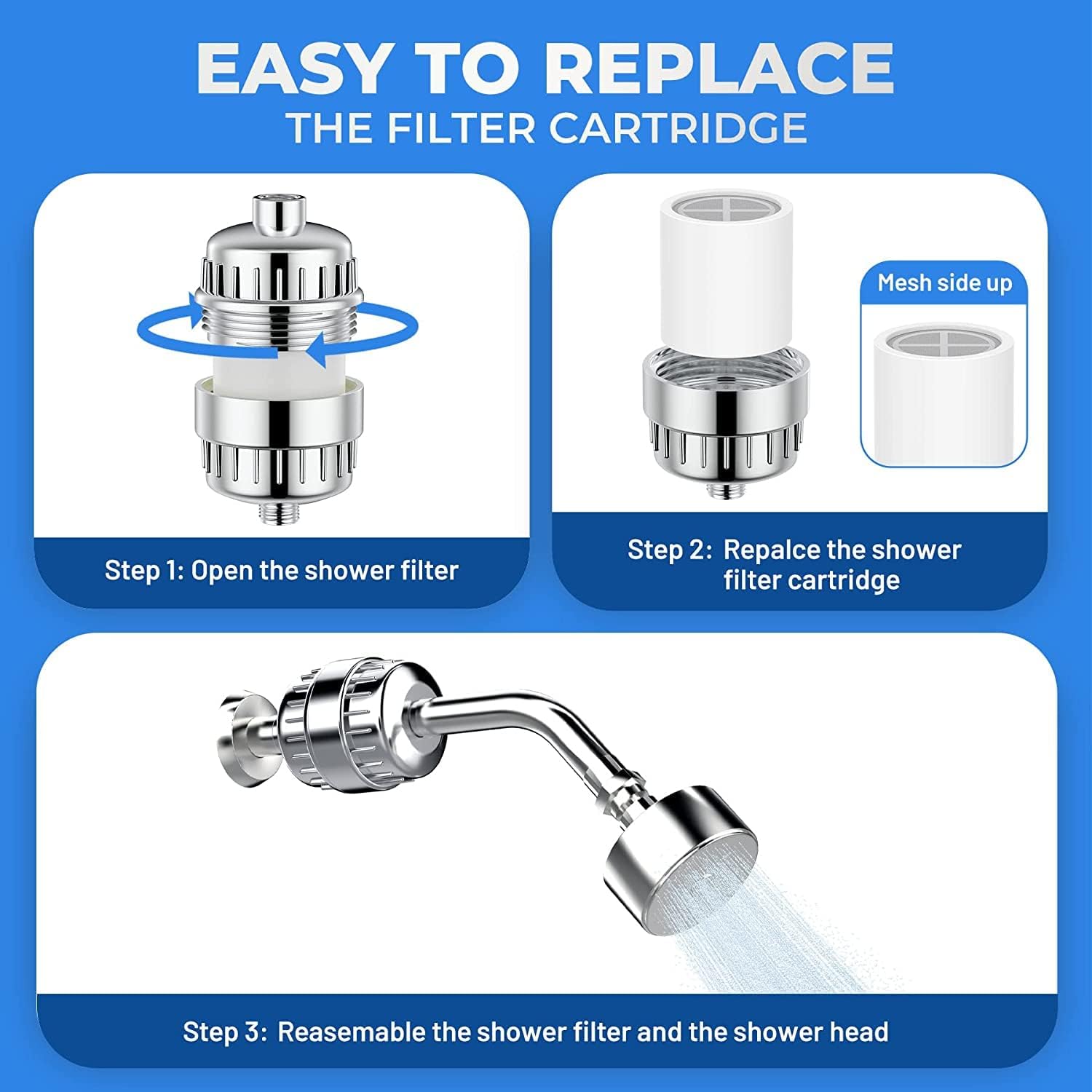 Replaceable Shower Water Filter