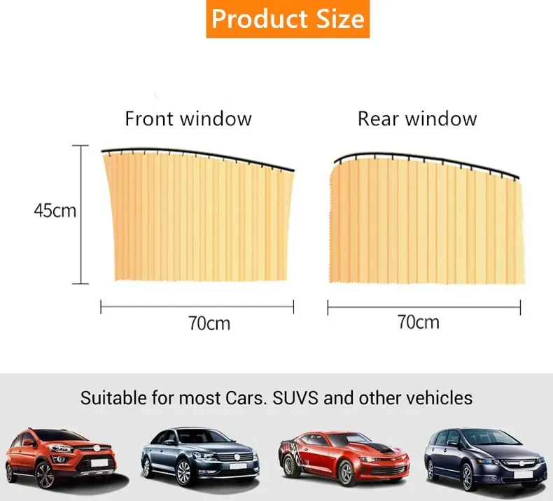 4 PCS Magnetic Car Side Window Sun Shade | Universal Fit Privacy & UV Protection Set