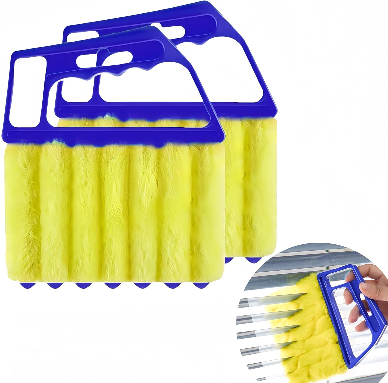 Blue Handheld Mini Blinds Shutter Cleaner 