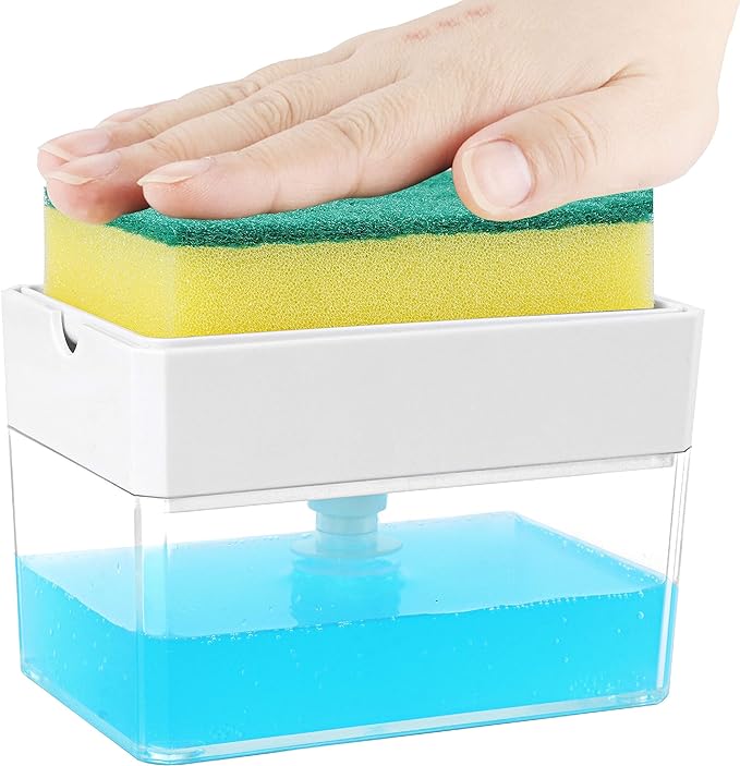 Sponge Holder Sink Dish Washing Soap Dispenser