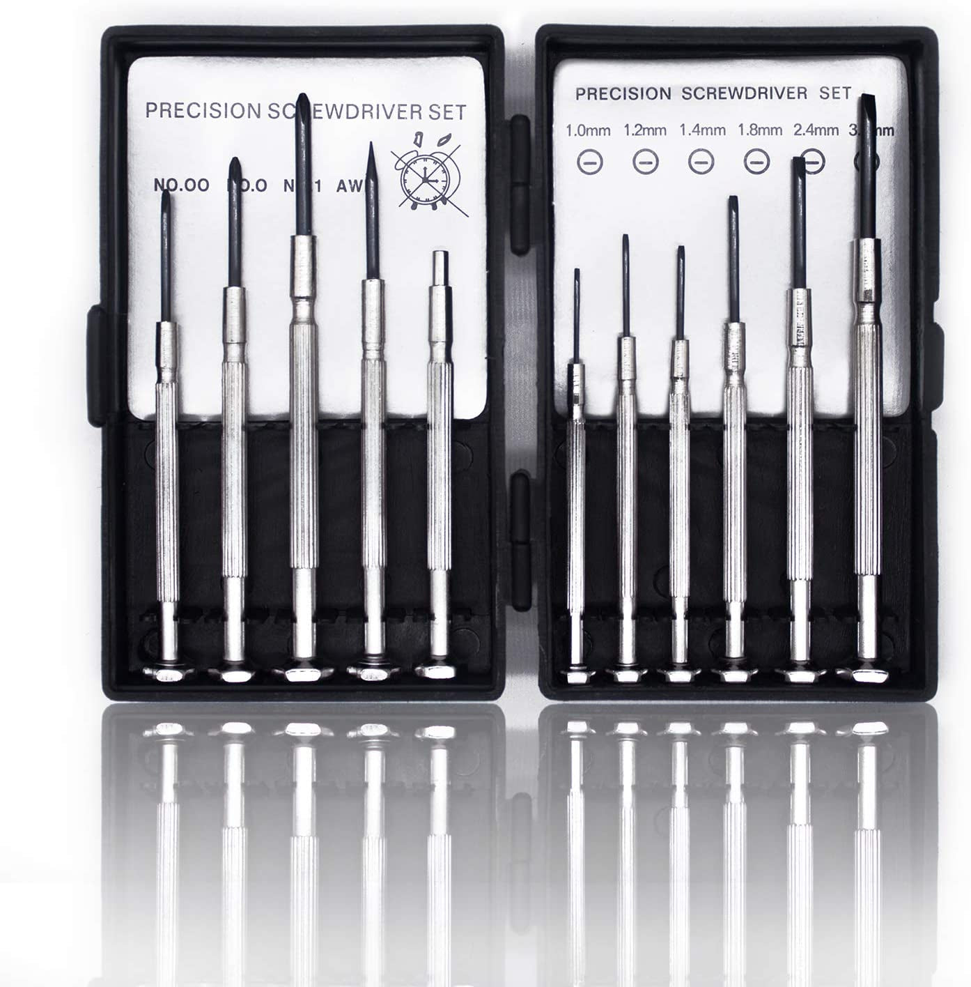 Mini Precision Screwdriver Set, 16 Pcs with Case, Flat Head Phillips Hex Socket Head, Suitable for Watch Repair, Eyeglass Repair, Laptop Repair, Etc.