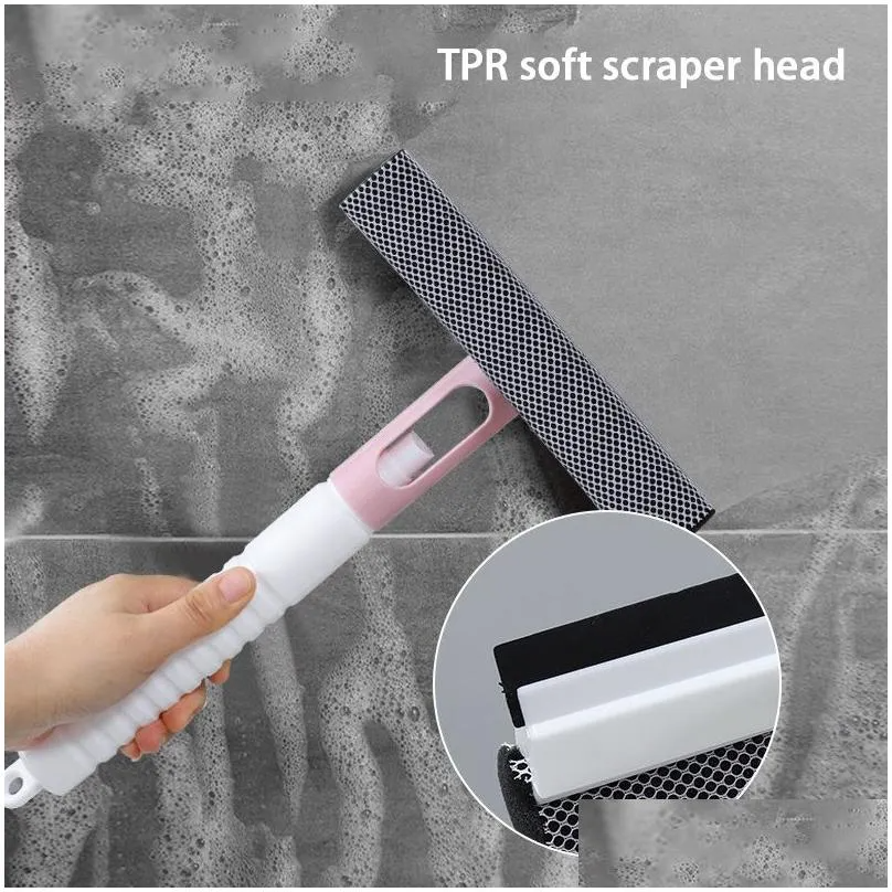 Three-in-one Glass Scraping Wiper Cleaning Brush