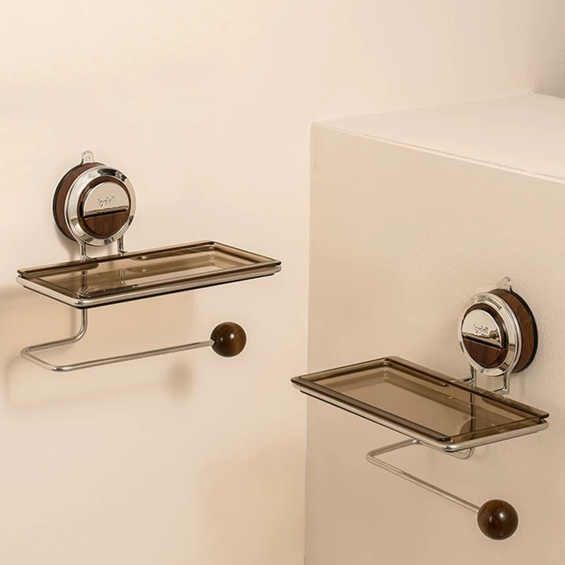 No‑Drill Suction Toilet Paper Holder