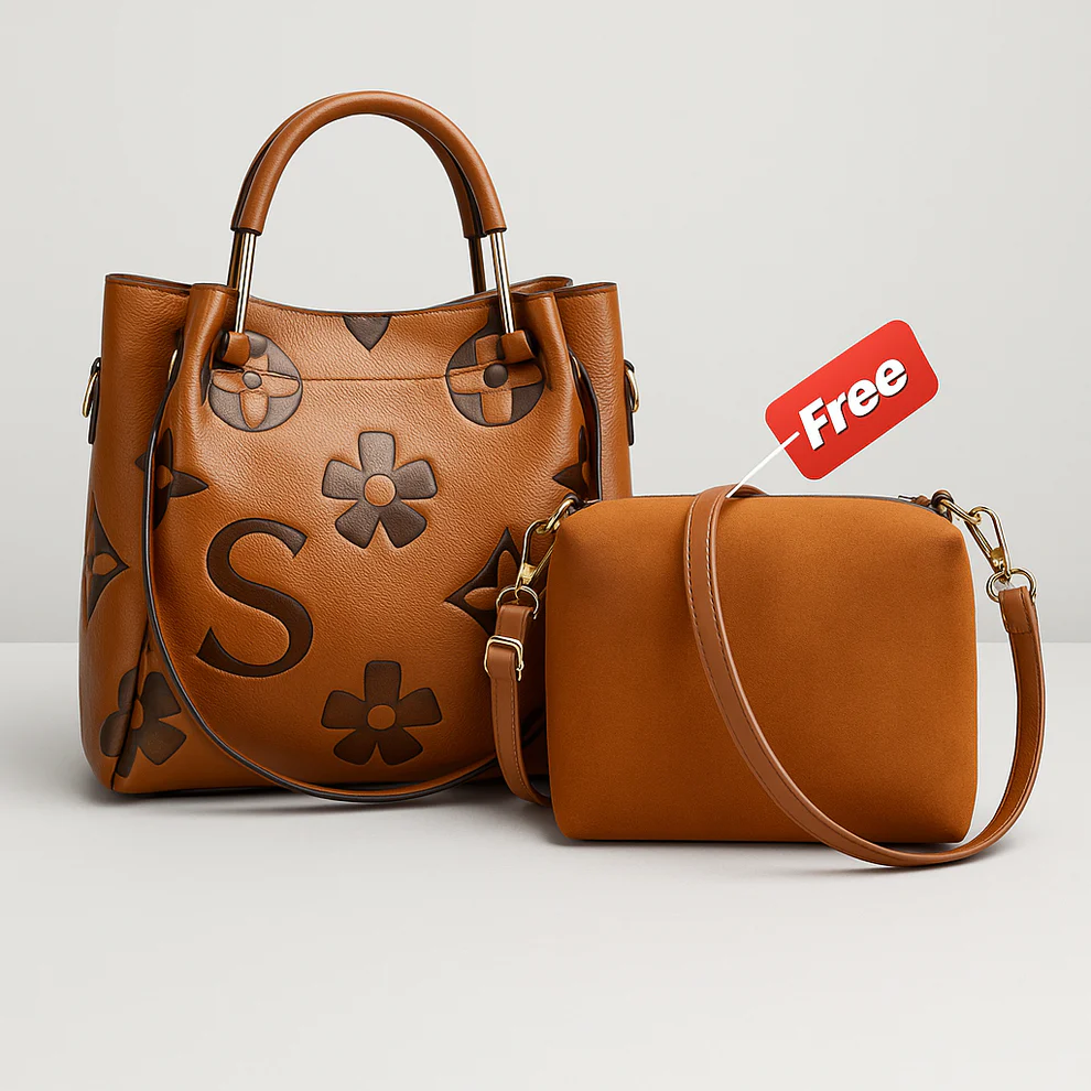 Baroque Flora Embossed Leather Tote
