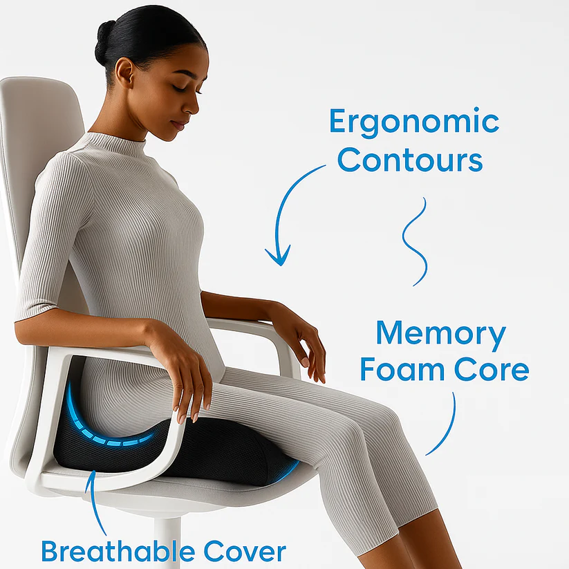 Orthopedic Comfort Cushion for Tailbone & Posture Support