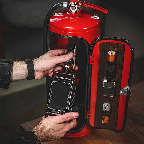 FireBrew - Handcrafted Fire Extinguisher Mini Bar | Unique Rustic Home Bar