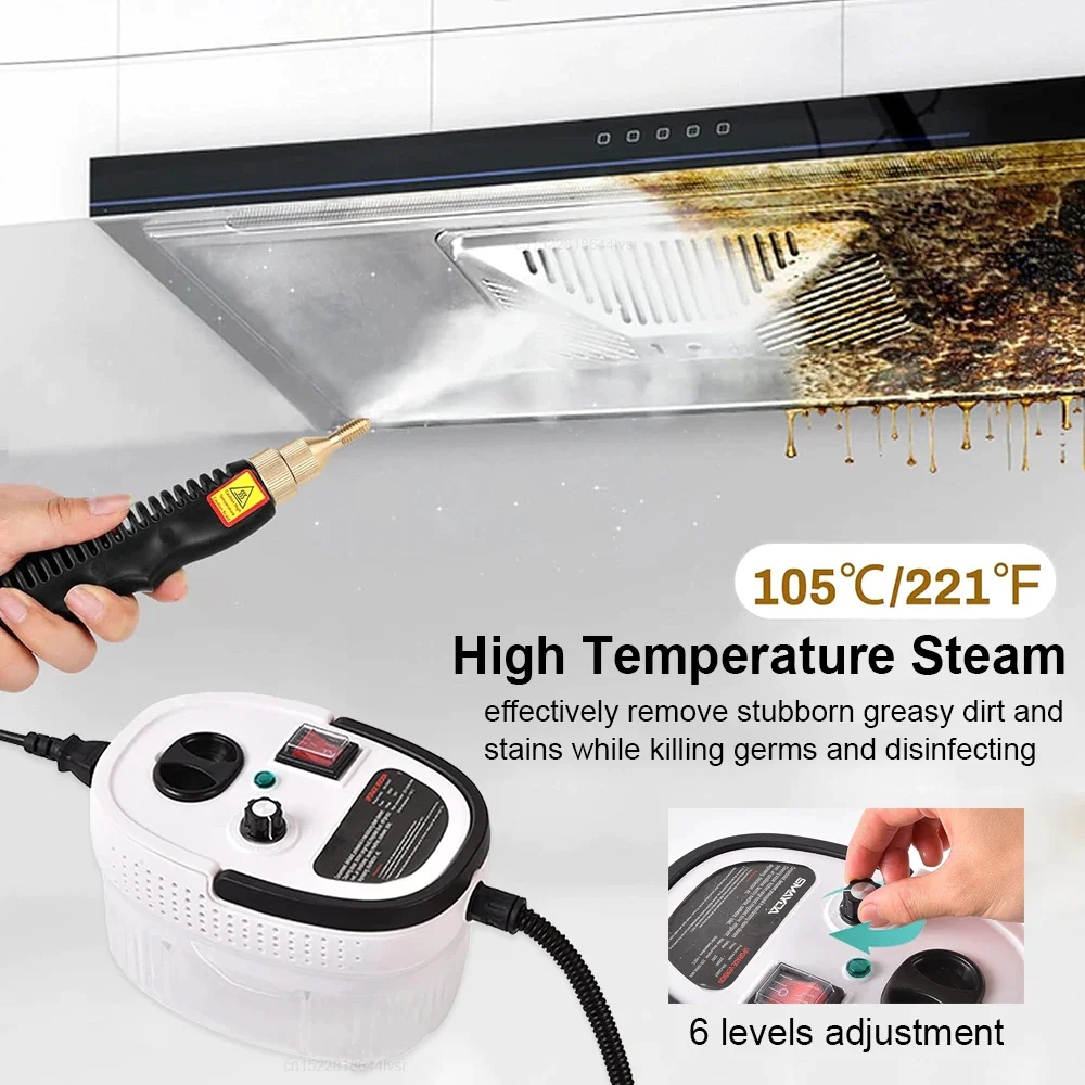 Power Steam 2500W Portable High-Pressure Steam Cleaner