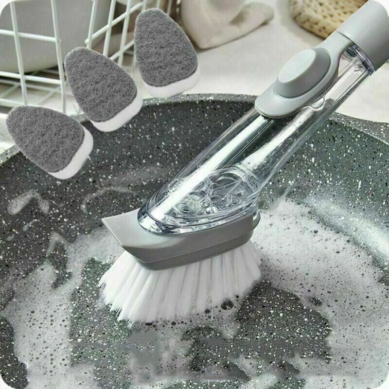 Soap Dispensing Sponge Dish Brush