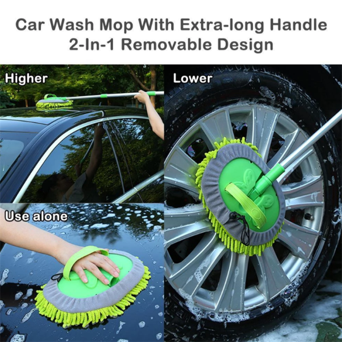 Car Wash Microfiber Flexible Mop Duster