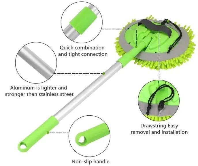 Car Wash Microfiber Flexible Mop Duster