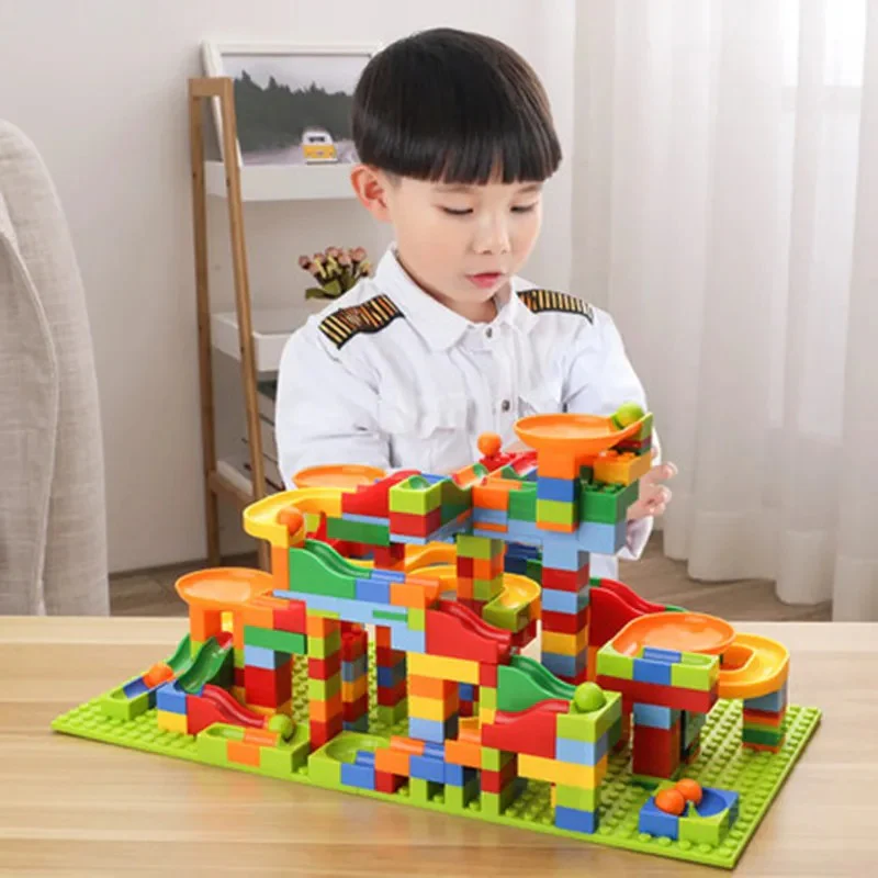 MARBLE RUN BLOCKS SET | 168PCS DIY BUILDING MAZE TOY FOR KIDS