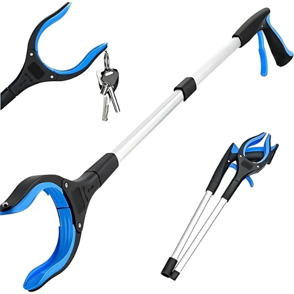 Ergonomic Foldable 32" Grabber Reacher Tool with 360° Magnetic Swivel Clip